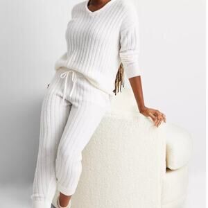 NEW State Of Day Bright Sea Salt Indulge & Rest Cozy Chenille Loungewear Set XS